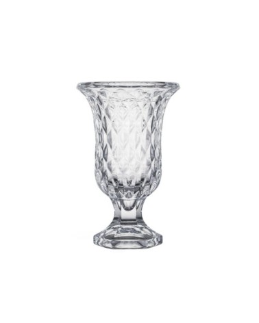 Vase vasque en verre Diamants - 12.5x12.5x20cm