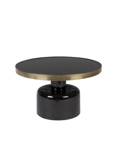 Table basse design en métal D60cm noir