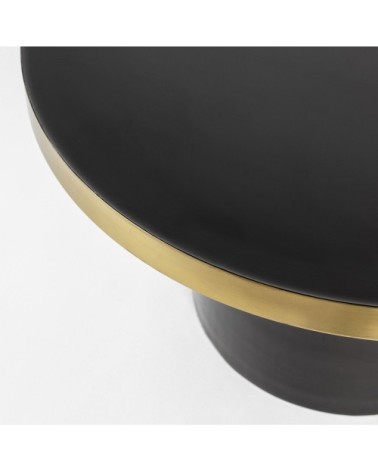 Table basse design en métal D60cm noir