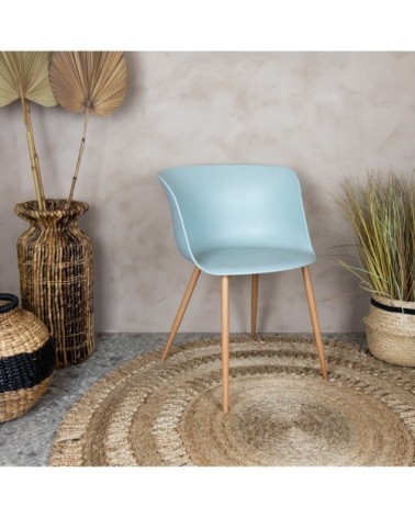 Lot de 4 fauteuils de table céladon