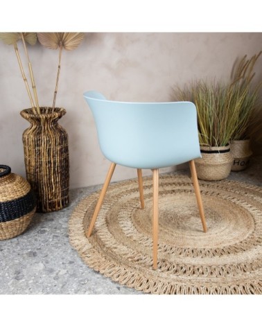 Lot de 4 fauteuils de table céladon