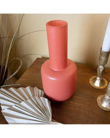 Vase en verre orange