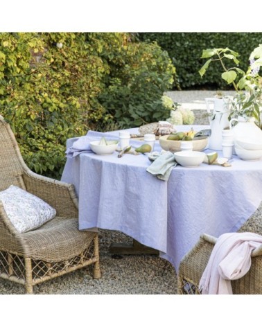 Nappe en lin lilas 190x190