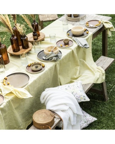 Nappe en lin vert 190x190