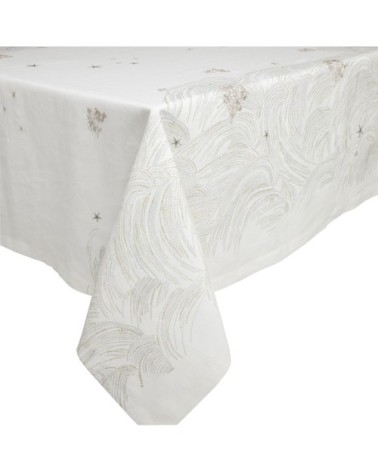 Nappe en lin blanc 170x170
