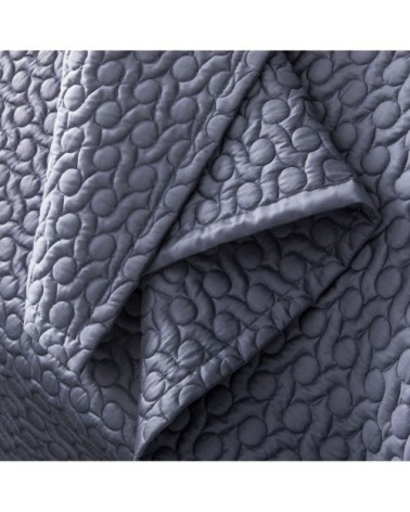 Couvre lit en satin de coton bio bleu 260x240