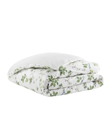 Housse de couette en satin de coton bio blanc 260x240