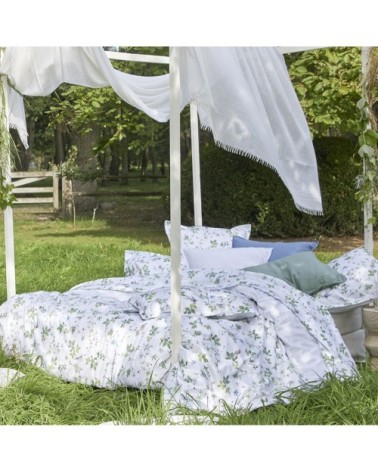 Housse de couette en satin de coton bio blanc 240x220