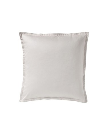 Taie d'oreiller en satin de coton gris 65x65