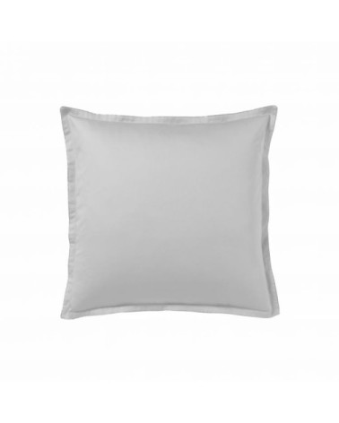 Taie d'oreiller en satin de coton argent 65x65