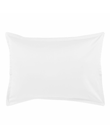 Taie d'oreiller en sain de coton blanc 50x75