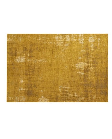 Tapis tissé jacquard jaune moutarde 155x230, OEKO-TEX®