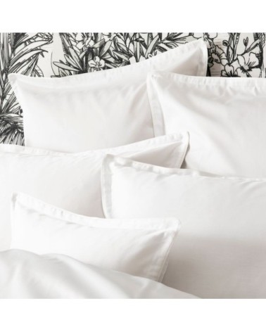 Taie d'oreiller en sain de coton blanc 65x65