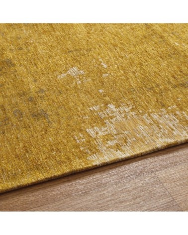 Tapis tissé jacquard jaune moutarde 155x230, OEKO-TEX®