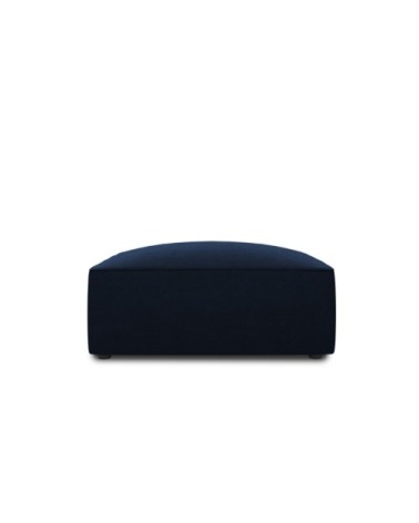 Pouf 1 place en tissu velours bleu roi