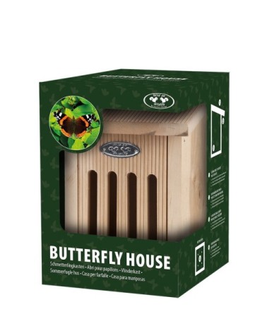 Abris papillons bois naturel