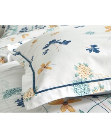 Housse de couette réversible 200x200 blanche en percale de coton