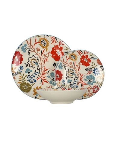 Lot de 6 assiettes plates en grès 27cm