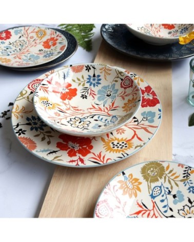 Lot de 6 assiettes plates en grès 27cm