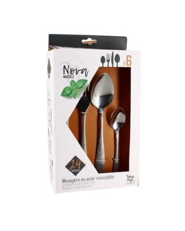 Ménagère 24 pièces en acier inoxydable
