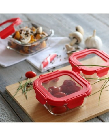 Boîte hermétique carré 500mL en verre