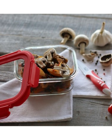 Boîte hermétique carré 800mL en verre