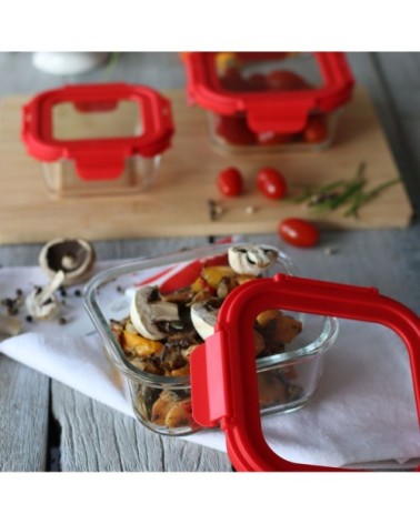 Boîte hermétique carré 800mL en verre