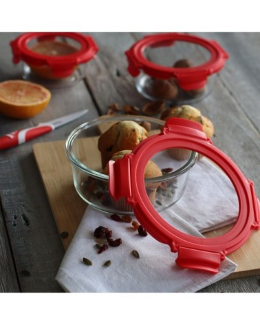 Boîte hermétique ronde 930mL en verre