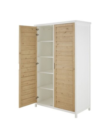 Armoire 2 portes battantes bicolore