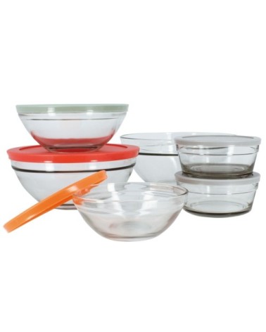Set de 6 saladiers en verre