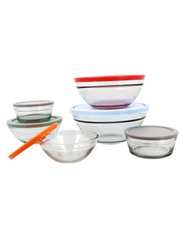 Set de 6 saladiers en verre