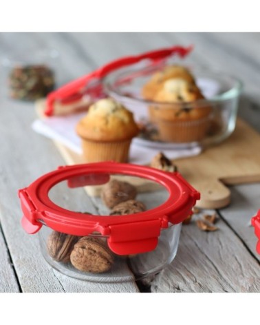 Boîte hermétique ronde 640mL en verre