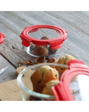 Boîte hermétique ronde 640mL en verre