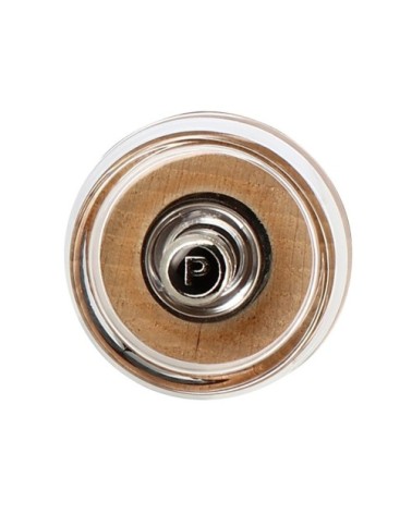 Moulin à poivre en bois de hêtre effet cuir noir