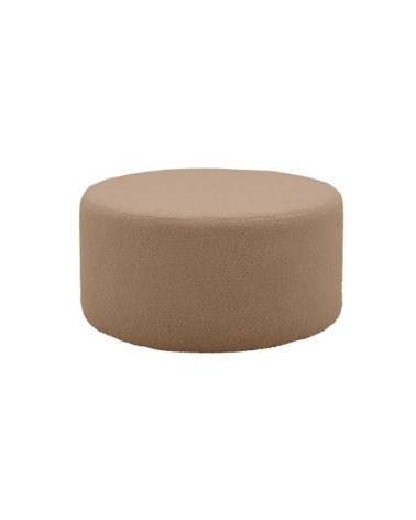 Pouf tissu bouclette marron l 70 cm