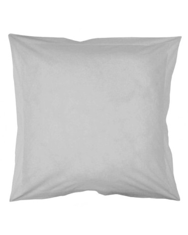 Taie d'oreiller unie en coton bio perle 65 x 65