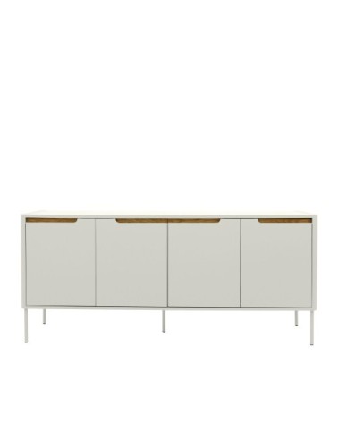 Buffet en bois 4 portes L173cm blanc