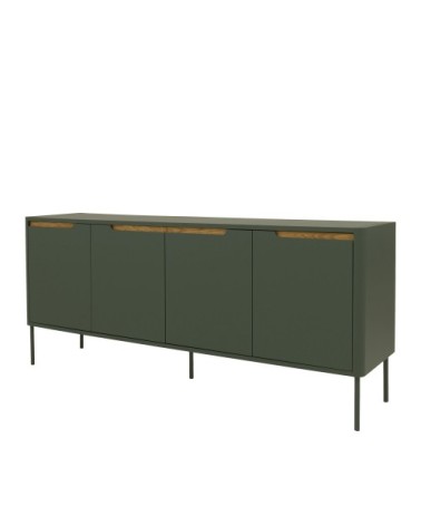 Buffet en bois 4 portes L173cm vert forêt