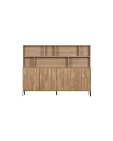 Buffet en bois 7 niches L200cm bois clair