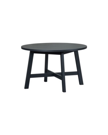 Table à manger ronde en bois D120cm noir