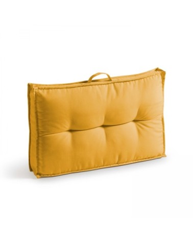 Coussin d'extérieur matelassé jaune 60x40