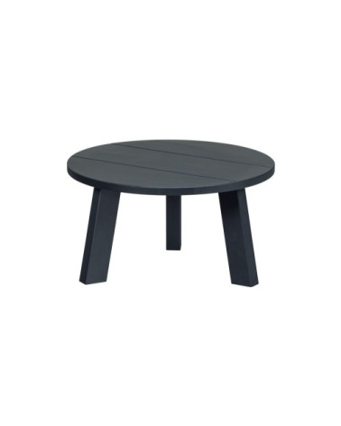 Table basse ronde en bois D60cm noir