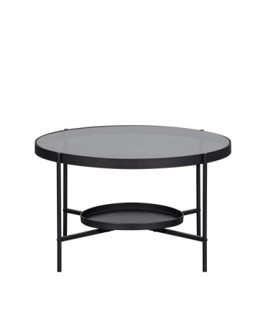 Table basse ronde en métal D80cm noir