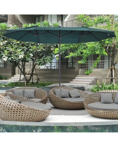 Parasol de jardin XXL vert
