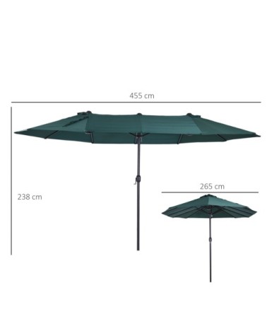 Parasol de jardin XXL vert