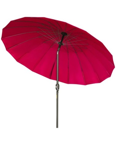 Parasol inclinable rond bordeaux