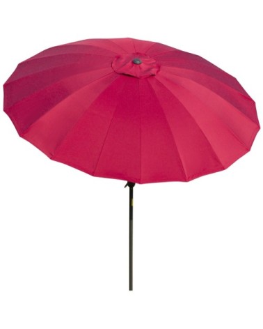 Parasol inclinable rond bordeaux