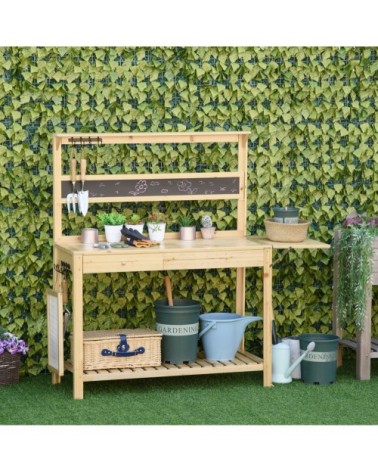 Table rempotage étagères tiroir tablette crochets évier tamis tableau