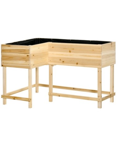 Jardinière sur pieds potager d'angle bois sapin pré-huilé