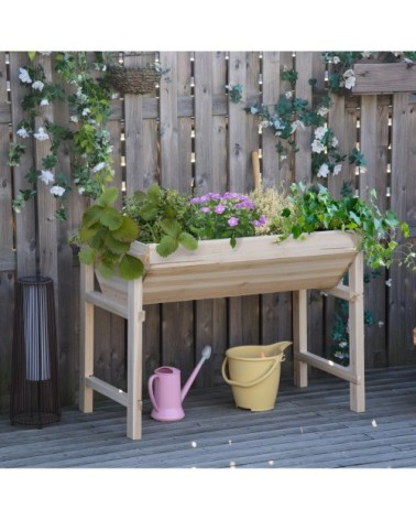 Jardinière sur pieds potager bois sapin